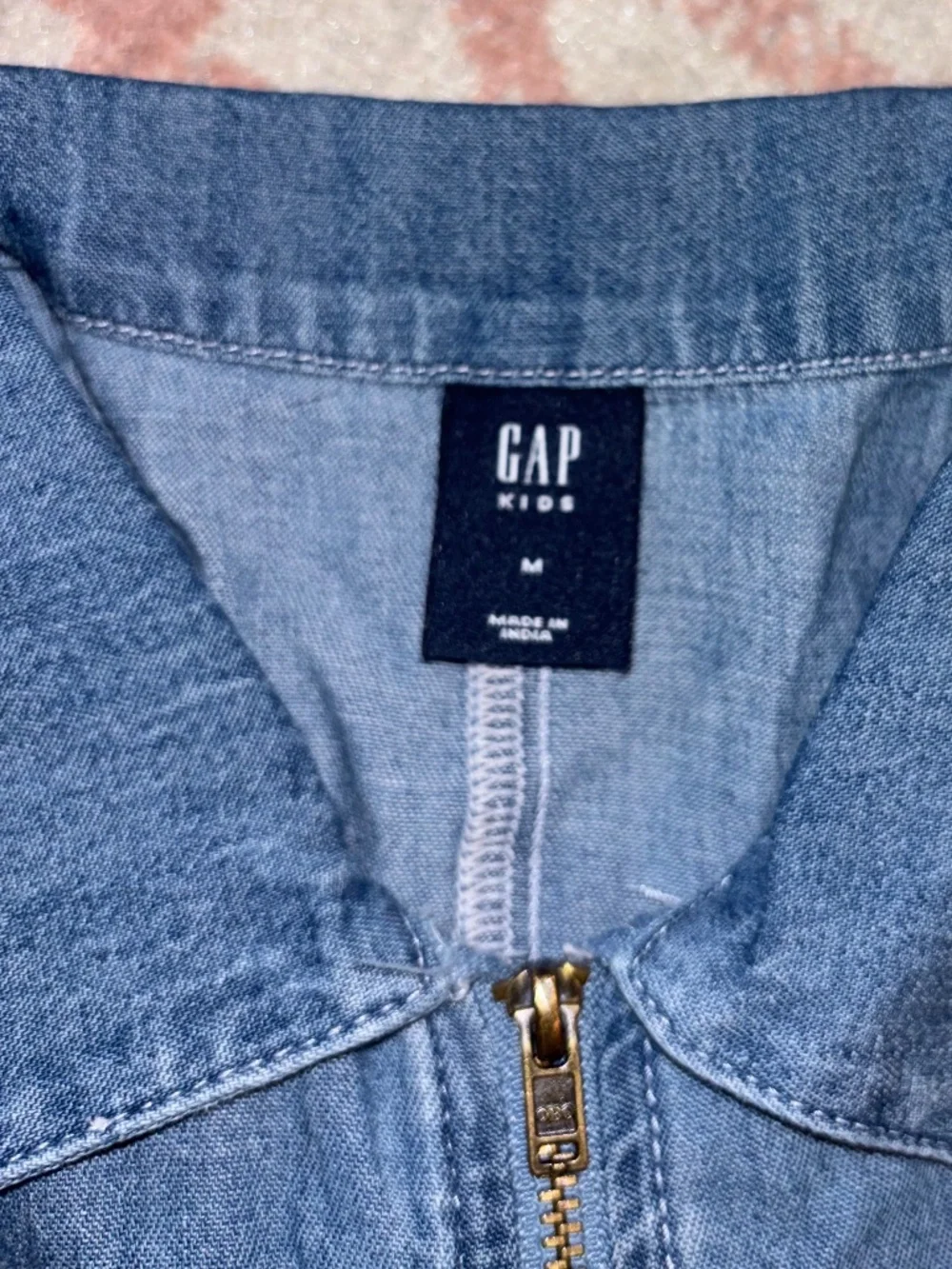 Girls Denim Jogger Jumpsuit - Gap Sz Medium